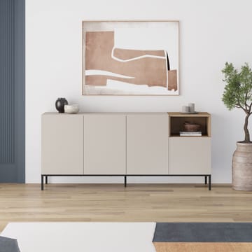 Morlen Konsol 180x80x41,8 cm - Sandstone, Natural Oak, Black - Products - Möbler - Bord & matgrupp - Avlastningsbord & sidobord - Konsolbord & hallbord