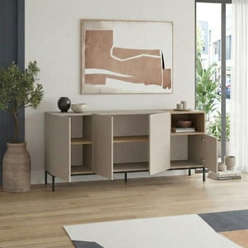 Morlen Konsol 180x80x41,8 cm - Sandstone, Natural Oak, Black - Products - Möbler - Bord & matgrupp - Avlastningsbord & sidobord - Konsolbord & hallbord