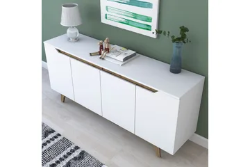 Porzic Konsollbord 180 cm - Vit/Mörkbrun - Products - Möbler - Bord & matgrupp - Avlastningsbord & sidobord - Konsolbord & hallbord