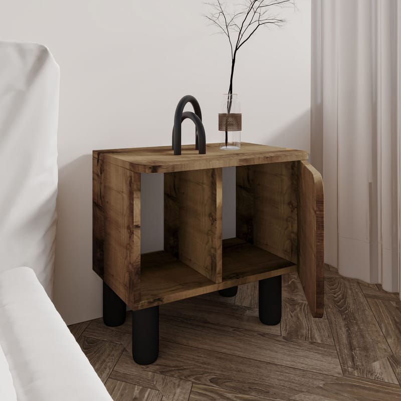 Relento Nattduksbord 50x48,6x30 cm - antik valnöt - Products - Möbler - Bord & matgrupp - Avlastningsbord & sidobord - Sängbord & nattduksbord