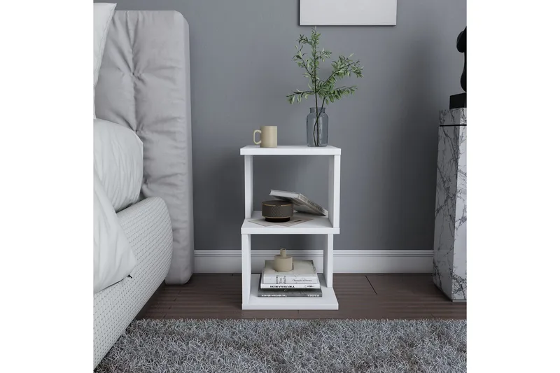 Rinorea Sängbord 29,6x49,4 cm - Vit - Products - Möbler - Bord & matgrupp - Avlastningsbord & sidobord - Sängbord & nattduksbord