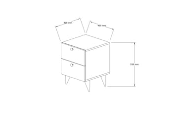 Rinorea Sängbord 40x55 cm - Brun - Products - Möbler - Bord & matgrupp - Avlastningsbord & sidobord - Sängbord & nattduksbord