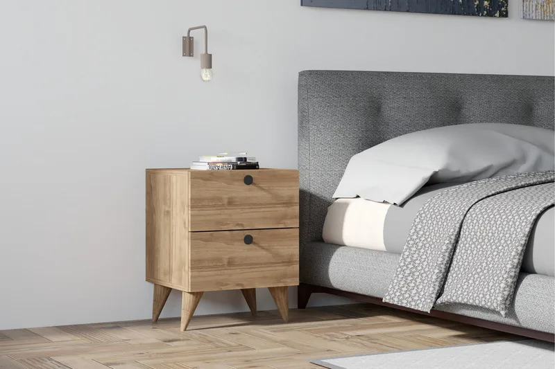 Rinorea Sängbord 40x55 cm - Brun - Products - Möbler - Bord & matgrupp - Avlastningsbord & sidobord - Sängbord & nattduksbord