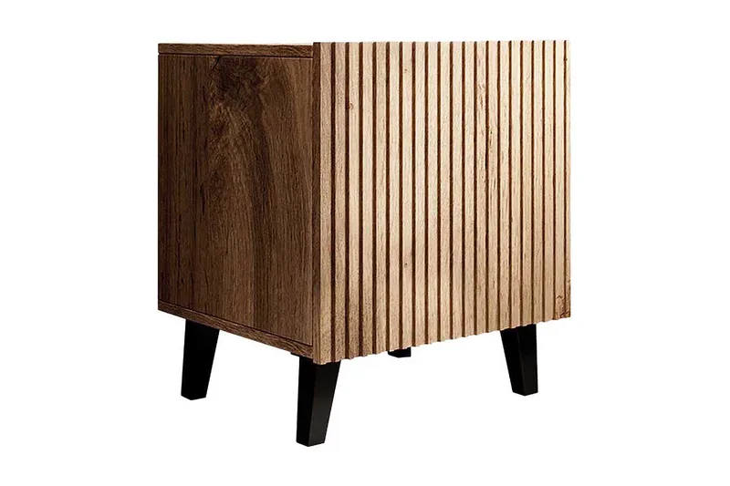 Sängbord 2-pack, Svart|Ek