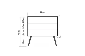 Bertoaria Sängbord 80x40 cm Brun - Hanah Home - Products - Möbler - Bord & matgrupp - Avlastningsbord & sidobord - Sängbord & nattduksbord