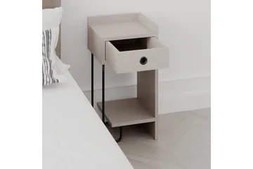 Sirius Sängbord 32x30 cm Ljusbrun - Hanah Home - Products - Möbler - Bord & matgrupp - Avlastningsbord & sidobord - Sängbord & nattduksbord