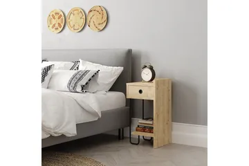 Sirius Sängbord 32x30 cm Ljusbrun - Hanah Home - Products - Möbler - Bord & matgrupp - Avlastningsbord & sidobord - Sängbord & nattduksbord