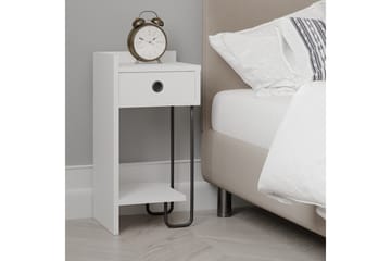 Sirius Sängbord 32x30 cm Vit - Hanah Home - Products - Möbler - Bord & matgrupp - Avlastningsbord & sidobord - Sängbord & nattduksbord