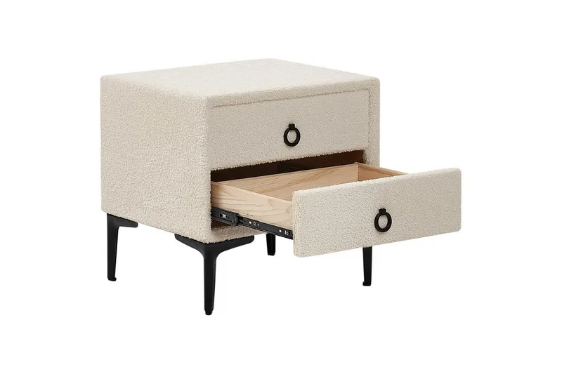 Sängbord Sezanne Vit, Svart - Vit, Svart - Products - Möbler - Bord & matgrupp - Avlastningsbord & sidobord - Sängbord & nattduksbord