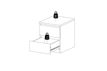 Salomns Sängbord 40,4 cm - Grå - Products - Möbler - Bord & matgrupp - Avlastningsbord & sidobord - Sängbord & nattduksbord
