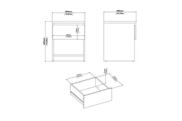 Salomns Sängbord 40,4 cm - Svart - Products - Möbler - Bord & matgrupp - Avlastningsbord & sidobord - Sängbord & nattduksbord
