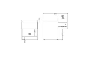 Salomns Sängbord 40,4 cm - Vit - Products - Möbler - Bord & matgrupp - Avlastningsbord & sidobord - Sängbord & nattduksbord