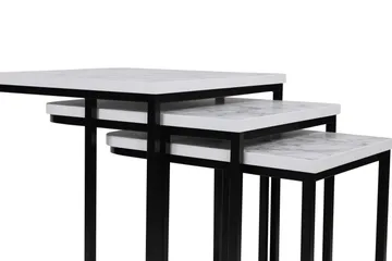 Nagako Satsbord Vit/Svart - Hanah Home - Products - Möbler - Bord & matgrupp - Avlastningsbord & sidobord - Satsbord