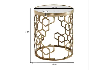 Sido bord Wohnling Äkta marmor rund 44 cm honungskake-optik bas modern - Products - Möbler - Bord & matgrupp - Avlastningsbord & sidobord - Brickbord & småbord
