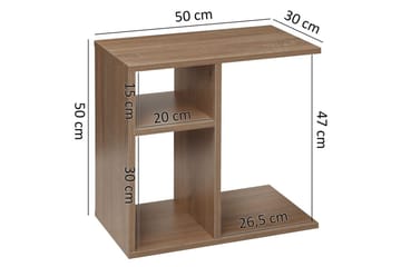 Sido bord Wohnling folierad spånskiva 50 cm, modern loftstil Sonoma - Sonoma - Products - Möbler - Bord & matgrupp - Avlastningsbord & sidobord - Brickbord & småbord