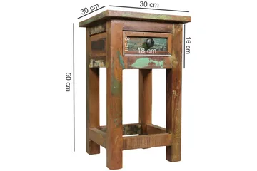 Sido bord Wohnling Massivt återvunnet trä Kolkutta låda Industriell - Products - Möbler - Bord & matgrupp - Avlastningsbord & sidobord - Brickbord & småbord