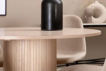 Biana Matgrupp 100 cm Rund inkl 4 Pontus Stolar - Beige/Svart - Products - Möbler - Bord & matgrupp - Matgrupp