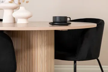 Bianca Matgrupp 110 cm Rund med 4 Berit stolar - Svart - Products - Möbler - Bord & matgrupp - Matgrupp