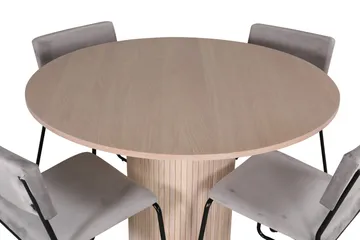 Bianca Matgrupp 110 cm Rund med 4 Kenth stolar - Svart - Products - Möbler - Bord & matgrupp - Matgrupp