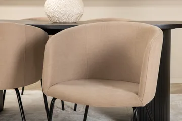 Bianca Matgrupp 200 cm Oval med 4 Berit stolar - Beige - Products - Möbler - Bord & matgrupp - Matgrupp