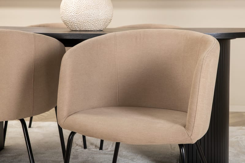 Bianca Matgrupp 200 cm Oval med 4 Berit stolar - Beige - Products - Möbler - Bord & matgrupp - Matgrupp