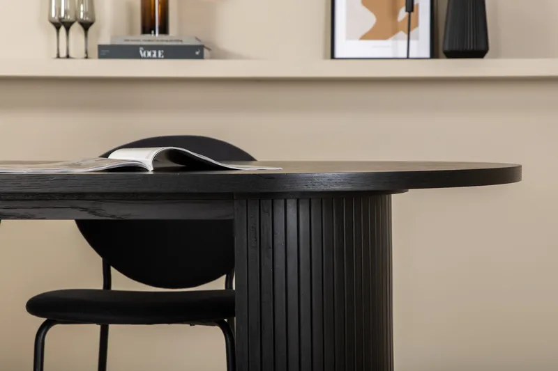 Bianca Matgrupp 200 cm Oval med 4 Vault stolar - Svart - Products - Möbler - Bord & matgrupp - Matgrupp