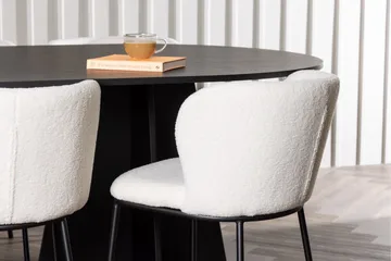 Bootcut Matgrupp 230 cm Oval med 6 Edina Stolar - Svart - Products - Möbler - Bord & matgrupp - Matgrupp