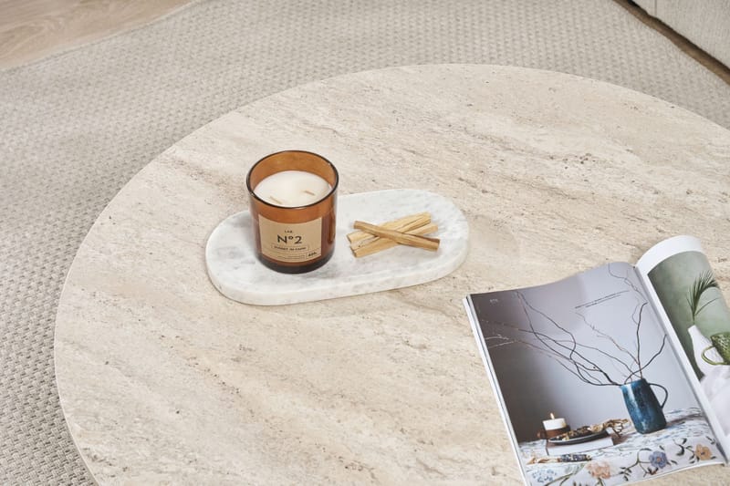 Boro Soffbord 90x40x90 cm - Travertine och Walnut - Products - Möbler - Bord & matgrupp - Soffbord