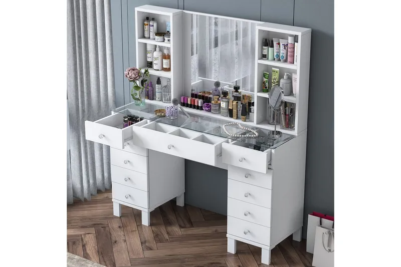 Ceylon Sminkbord 120 cm - Vit - Products - Möbler - Bord & matgrupp - Sminkbord & toalettbord