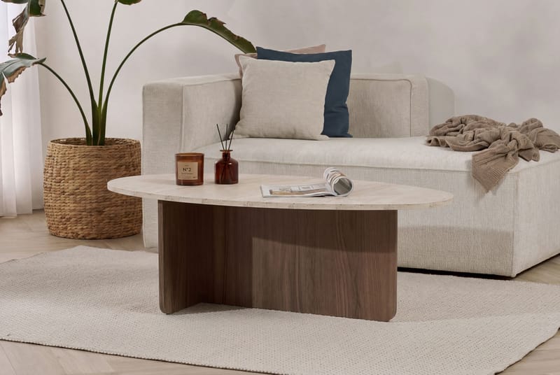 Ceyra Soffbord 120x40x65 cm - Travertine Walnut - Products - Möbler - Bord & matgrupp - Soffbord