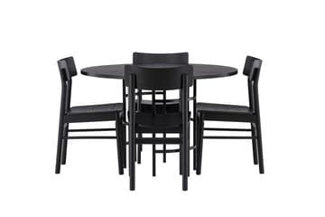 Copenhagen Matgrupp + 4 stolar Rektangulär - Svart - Products - Möbler - Bord & matgrupp - Matgrupp
