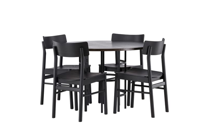 Copenhagen Matgrupp + 4 stolar - Svart/Mocca - Products - Möbler - Bord & matgrupp - Matgrupp