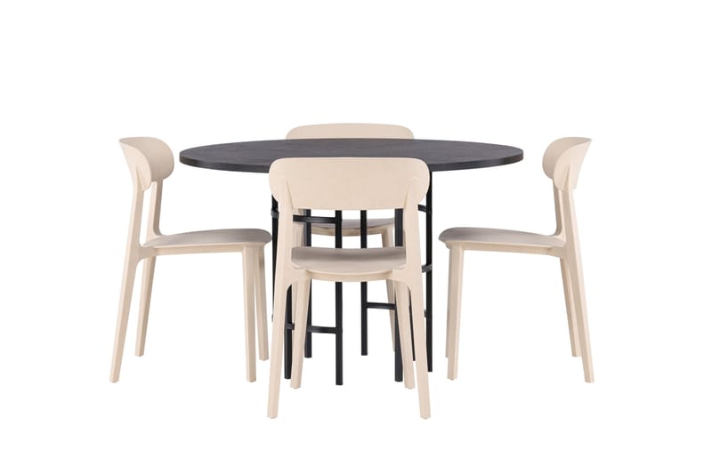 Copenhagen Matgrupp 115 cm Rund med 4 Åstol stolar - Beige - Products - Möbler - Bord & matgrupp - Matgrupp