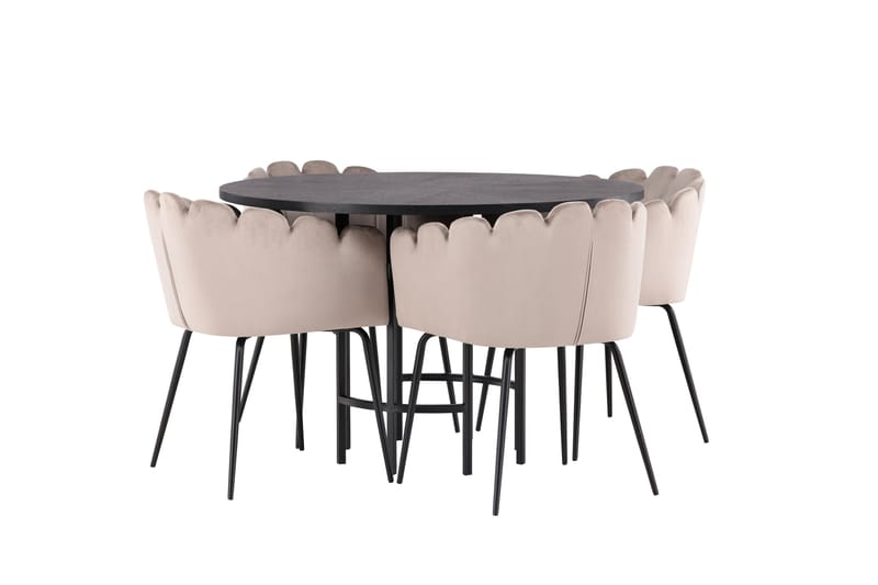 Copenhagen Matgrupp 115 cm Rund med 4 Limhamn stolar - Beige - Products - Möbler - Bord & matgrupp - Matgrupp