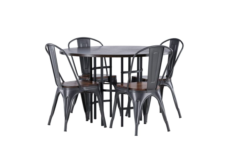 Copenhagen Matgrupp 115 cm Rund med 4 Tempe stolar - Mocca - Products - Möbler - Bord & matgrupp - Matgrupp