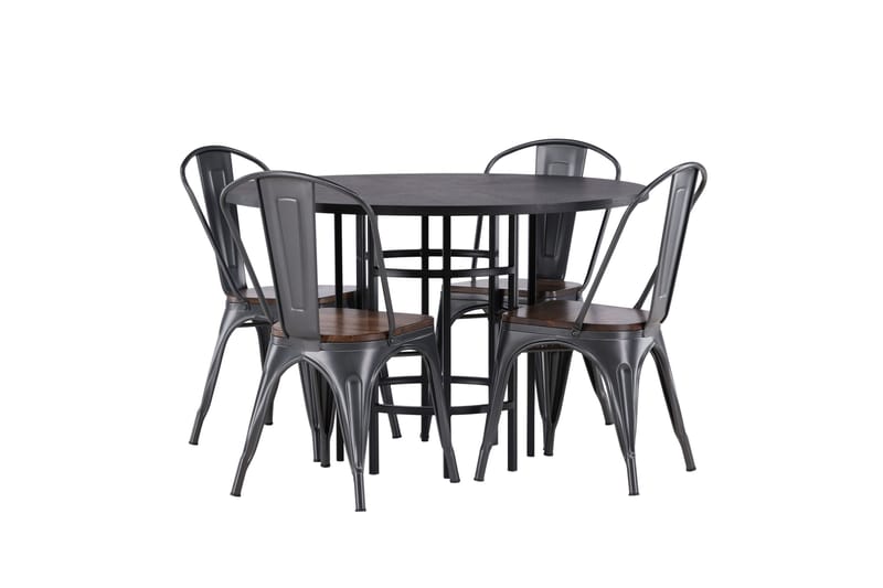 Copenhagen Matgrupp 115 cm Rund med 4 Tempe stolar - Svart - Products - Möbler - Bord & matgrupp - Matgrupp