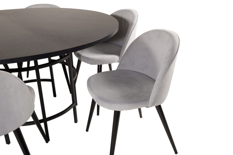 Copenhagen Matgrupp med 6 Valerie Matstolar Manchester Grå/S - Furniture Fashion - Products - Möbler - Bord & matgrupp - Matgrupp