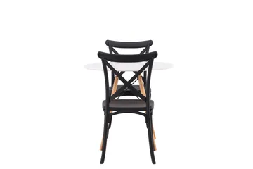 Danburi Matgrupp 60 cm Rund med 2 Crosett stolar - Svart - Products - Möbler - Bord & matgrupp - Matgrupp