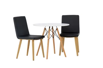Danburi Matgrupp 60 cm Rund med 2 Today stolar - Svart - Products - Möbler - Bord & matgrupp - Matgrupp