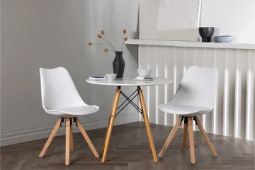 Danburi Matgrupp  60 cm Rund med 2 Zeno stolar - Vit - Products - Möbler - Bord & matgrupp - Matgrupp