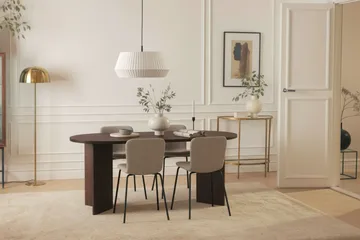 Dano Matbord 180 cm  med 4 Katy Matstolar - Valnöt / Greige - Products - Möbler - Bord & matgrupp - Matgrupp