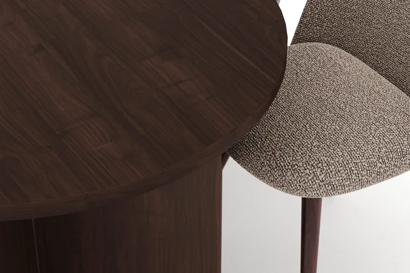 Dano Matbord 180 cm  med 6 Nibe Plus Matstolar - Valnöt / Greige - Products - Möbler - Bord & matgrupp - Matgrupp