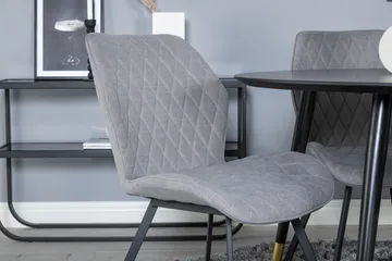 Dipp Matgrupp 115 cm Rund med 4 Gemma stolar - Svart/Guld - Products - Möbler - Bord & matgrupp - Matgrupp