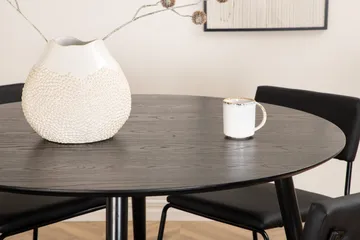 Dipp Matgrupp 115 cm Rund med 4 Kenth Stolar - Svart - Products - Möbler - Bord & matgrupp - Matgrupp