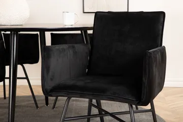 Dipp Matgrupp 115 cm Rund med 4 Petra stolar - Svart - Products - Möbler - Bord & matgrupp - Matgrupp