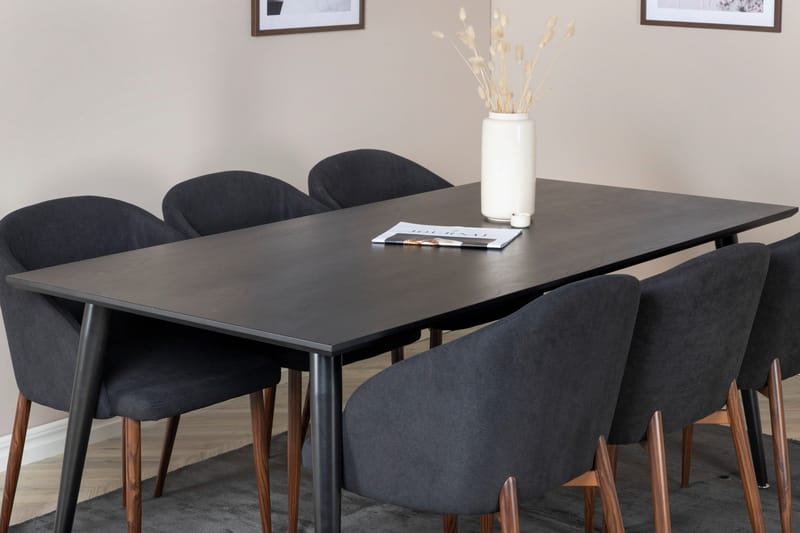 Dipp Matgrupp 180 cm Rektangulär med 6 Arch stolar - Svart - Products - Möbler - Bord & matgrupp - Matgrupp