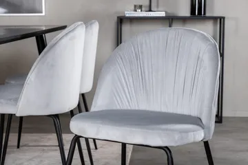 Dipp Matgrupp 180 cm Rektangulär med 6 Wrinkles stolar - Svart - Products - Möbler - Bord & matgrupp - Matgrupp