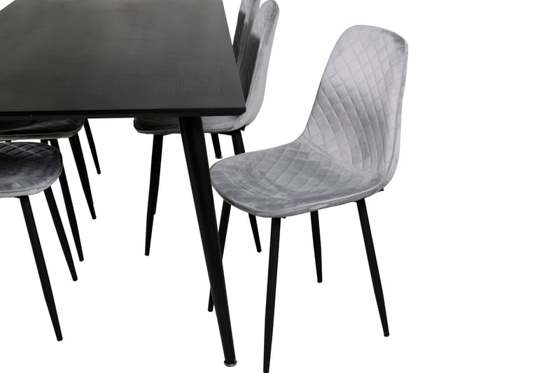Dipp Matgrupp 180 cm Rektangulär med 6 Polar stolar - Svart - Products - Möbler - Bord & matgrupp - Matgrupp