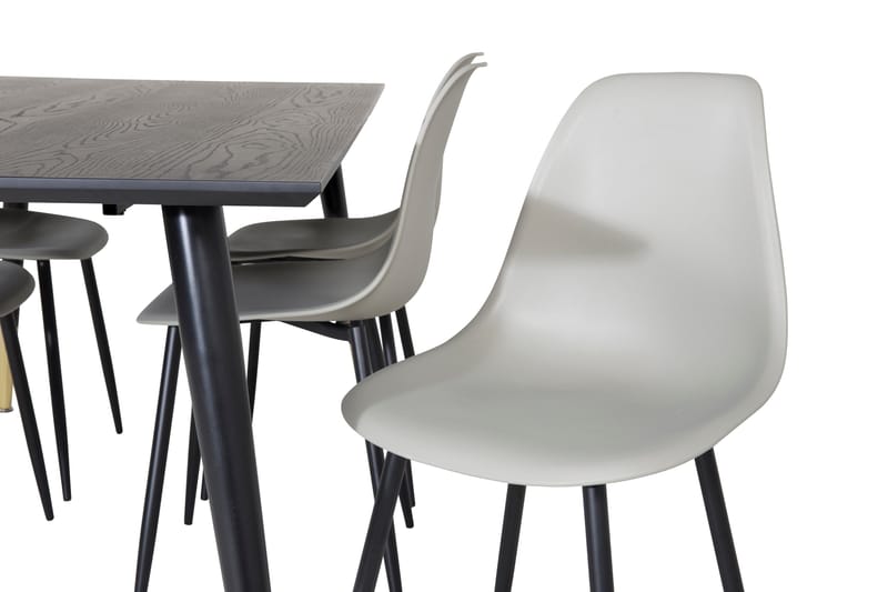 Dipp Matgrupp 180 cm Rektangulär med 6 Polar stolar - Svart/Guld - Products - Möbler - Bord & matgrupp - Matgrupp