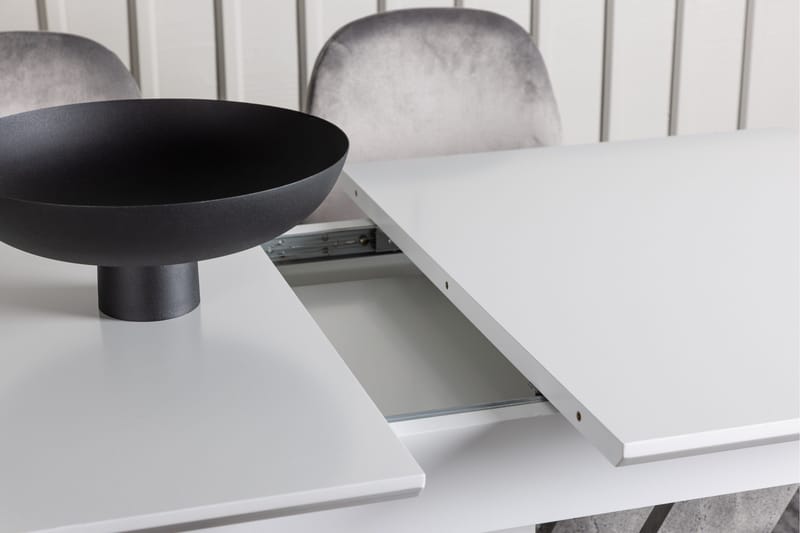 Disa Matgrupp 120 cm Rektangulär med 4 Eva stolar - Ljusgrå - Products - Möbler - Bord & matgrupp - Matgrupp